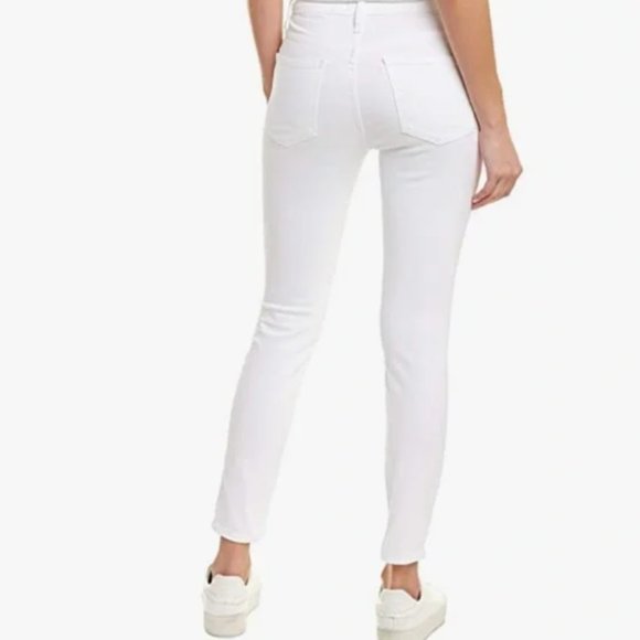 NWT, J. Crew 9" High Rise Toothpick White Jeans w/ Perfecting Pockets, sz 27Tall - Picture 1 of 8